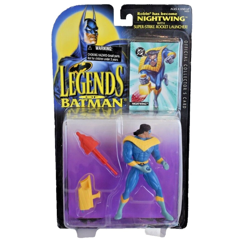 Legends of Batman Robin has become Nightwing Figure 1994 w/Rocket Launcher -New